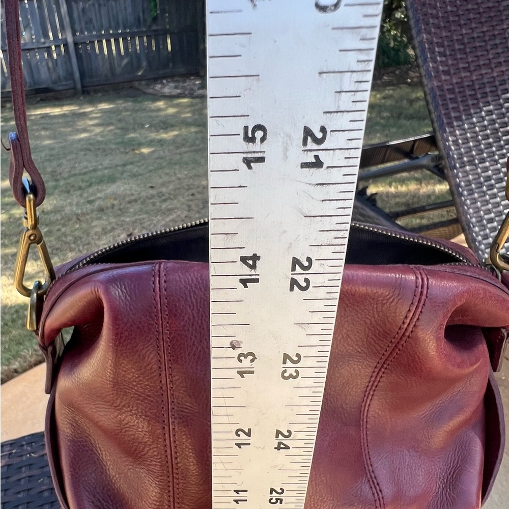 MADEWELL Mini Glasgow Leather Crossbody, red English saddle - Picture 7 of 11